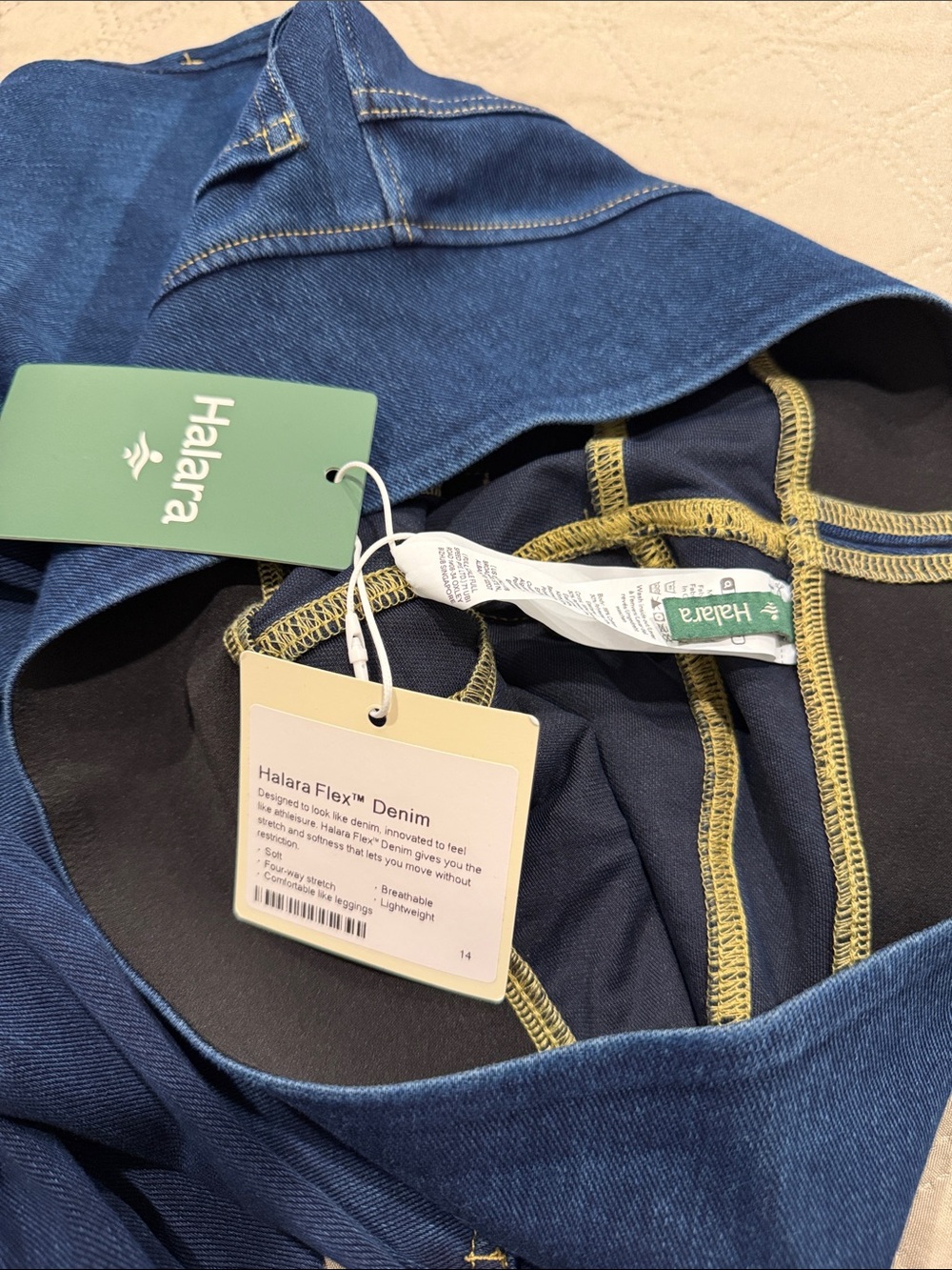 Halara Flex High Waisted Pockets Baggy Wide Leg Washed Casual Jeans. - Picture 4 of 11